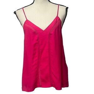 Treasure & Bond Lace Inset Camisole, Pink Electric, Sz. M